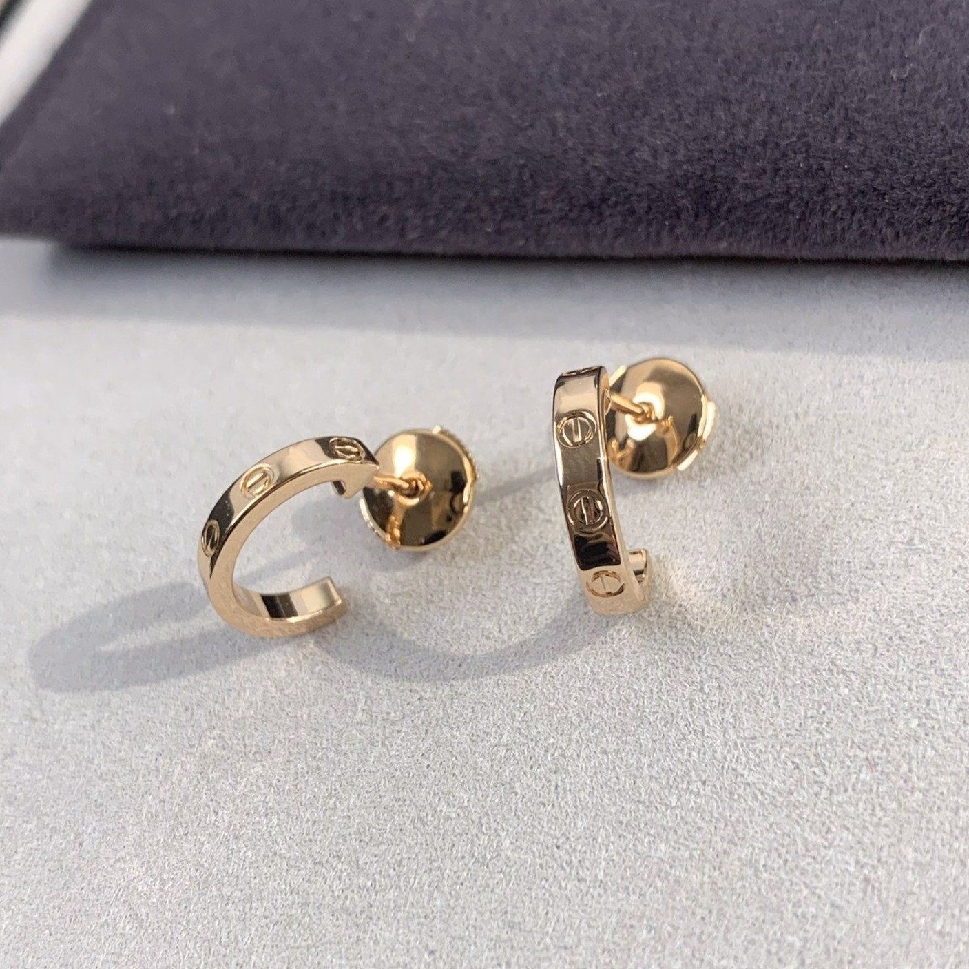 [AURORA]LOVE EARRINGS 2.65MM PINK GOLD