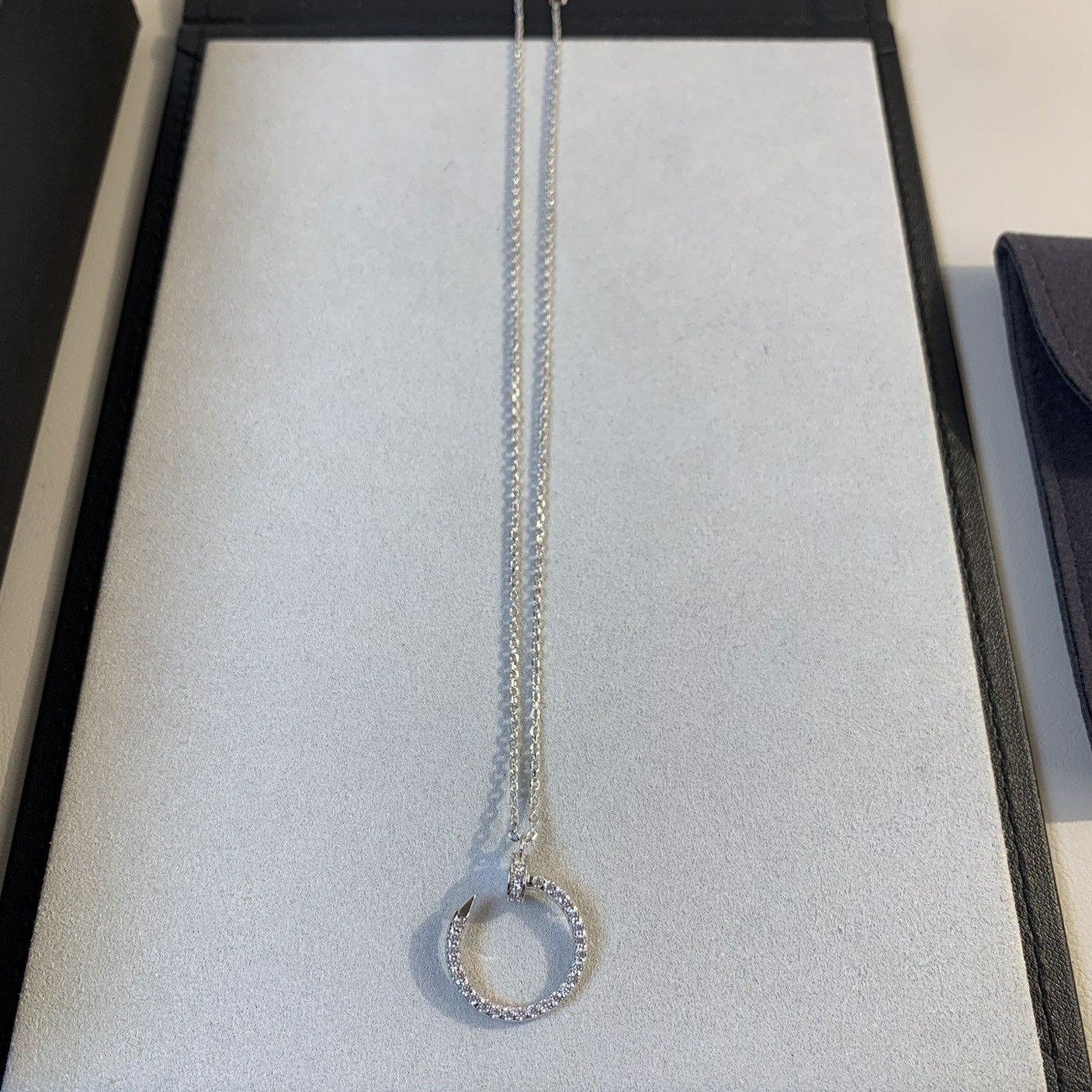 [AURORA]JUSTE NECKLACE SILVER DIAMONDS