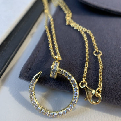 [AURORA]JUSTE NECKLACE GOLD DIAMONDS