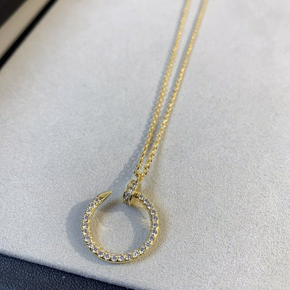 [AURORA]JUSTE NECKLACE GOLD DIAMONDS