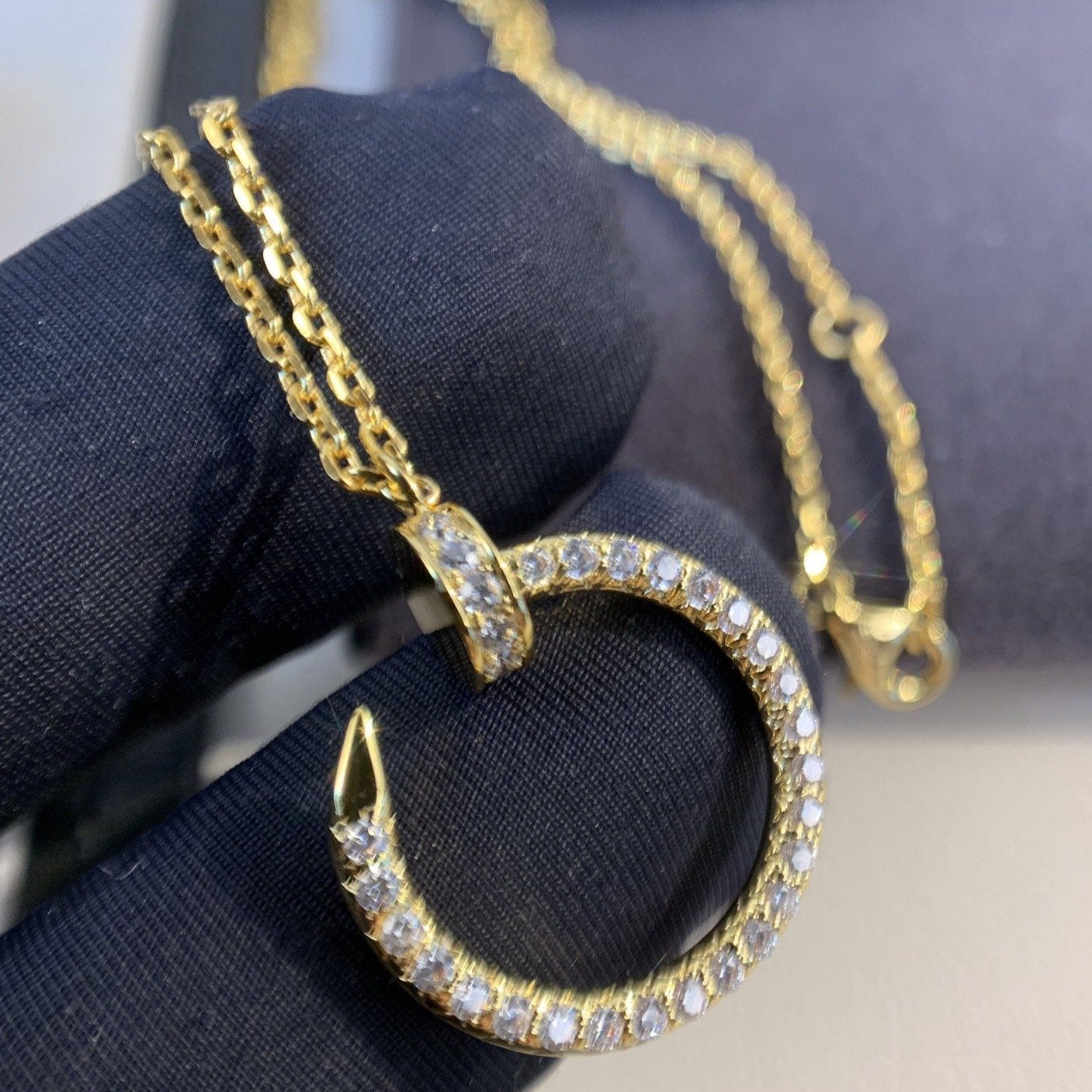 [AURORA]JUSTE NECKLACE GOLD DIAMONDS
