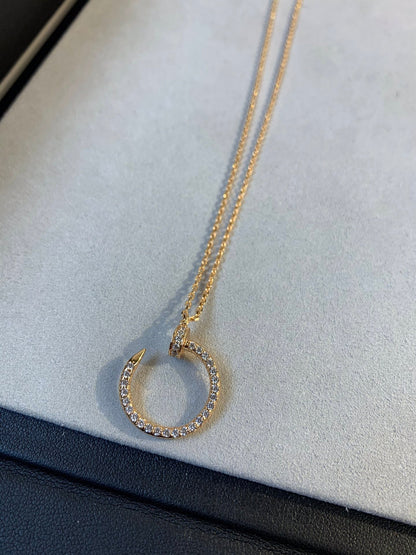 [AURORA]JUSTE NECKLACE PINK GOLD DIAMONDS
