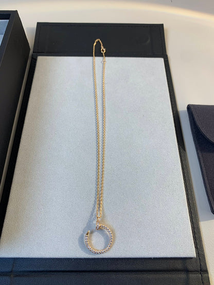 [AURORA]JUSTE NECKLACE PINK GOLD DIAMONDS
