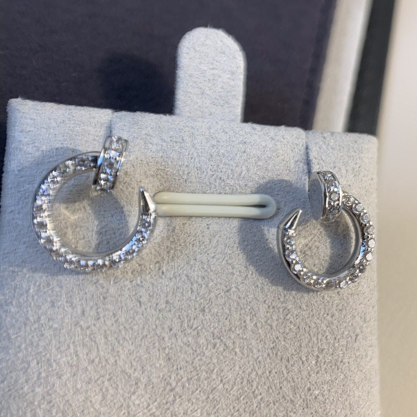 [AURORA]JUSTE EARRINGS SILVER DIAMONDS