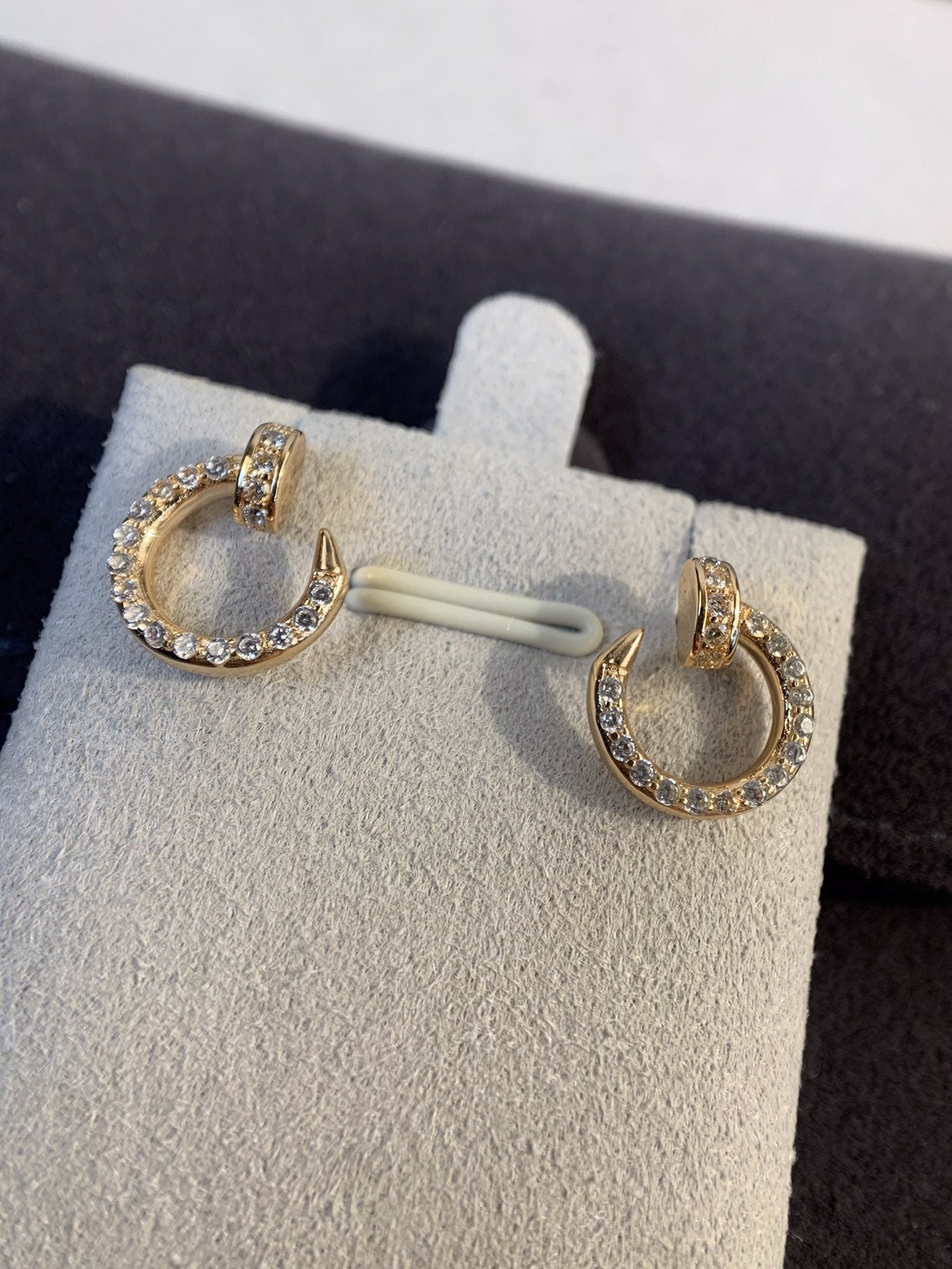 [AURORA]JUSTE EARRINGS GOLD DIAMONDS