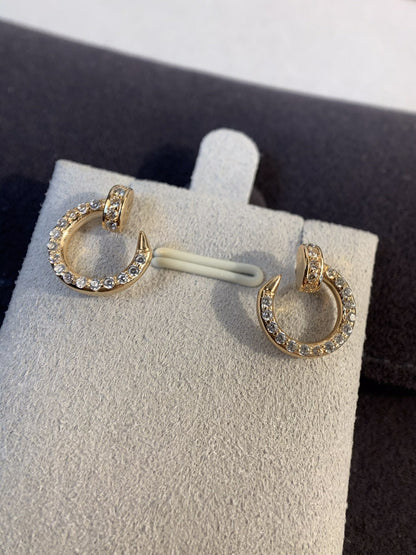 [AURORA]JUSTE EARRINGS GOLD DIAMONDS