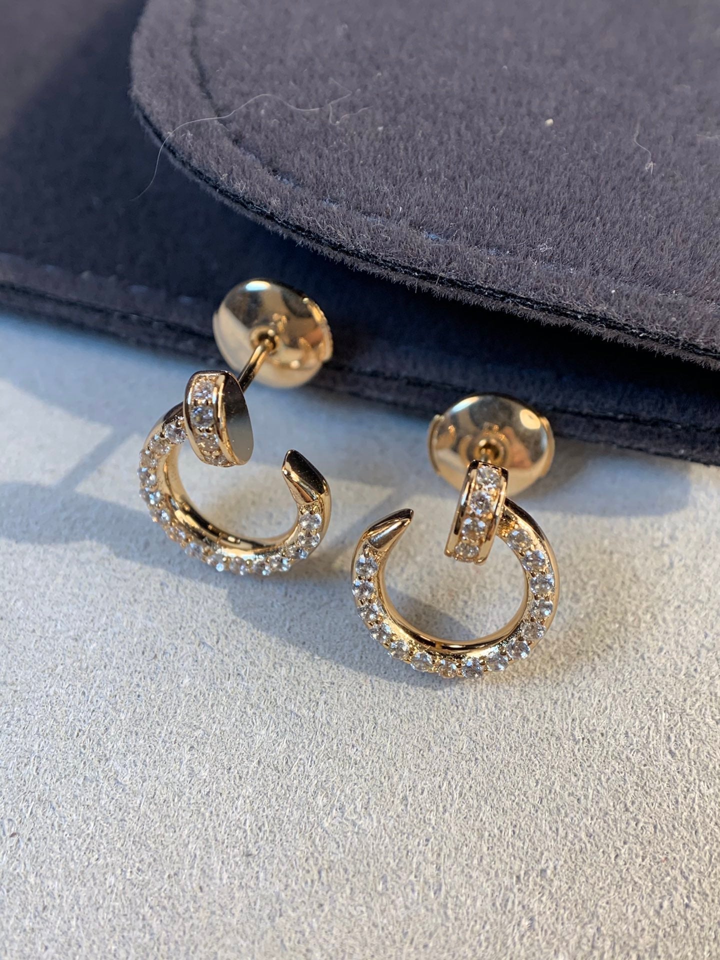 [AURORA]JUSTE EARRINGS GOLD DIAMONDS