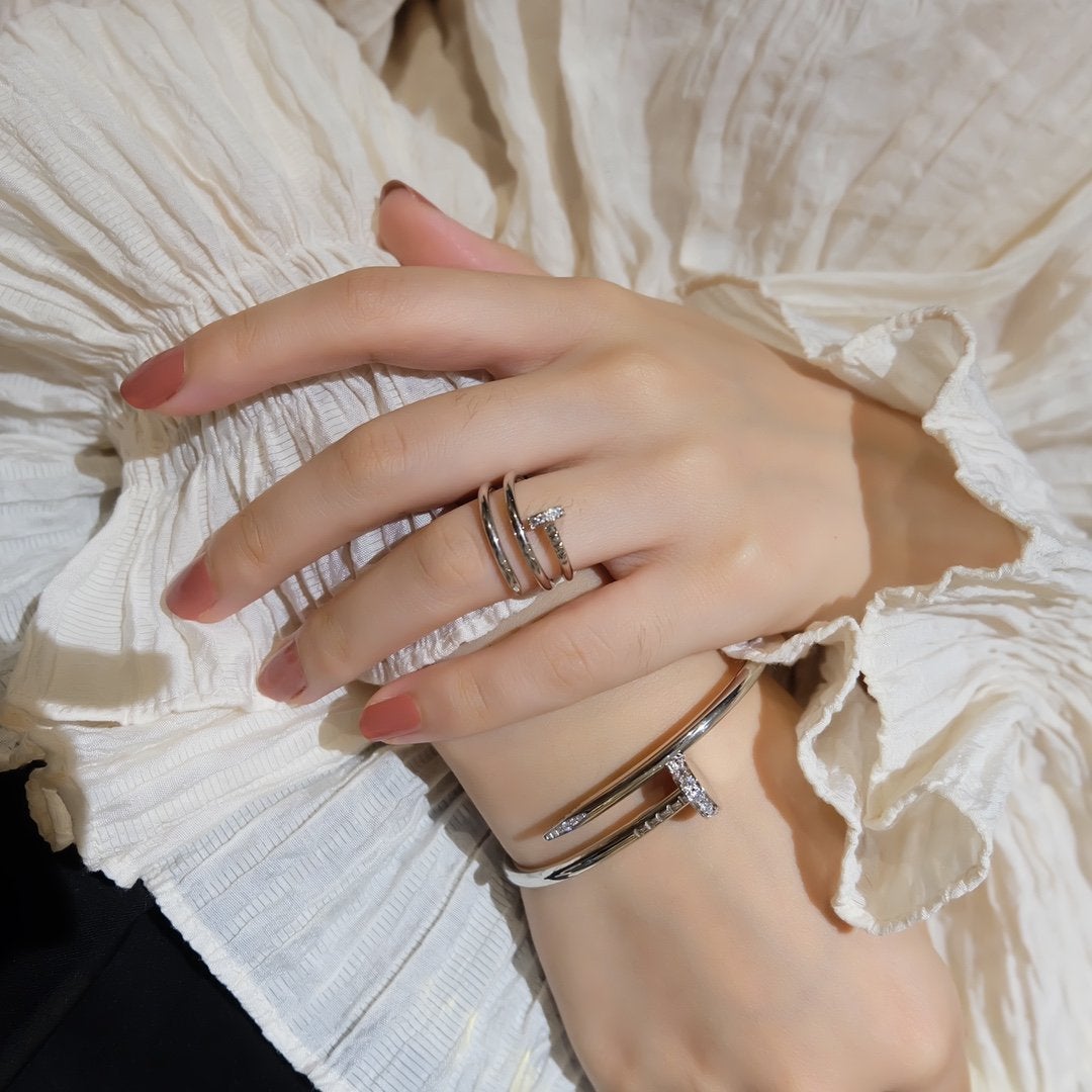 [AURORA]JUSTE RING 1.8MM SILVER DOUBLE ROW