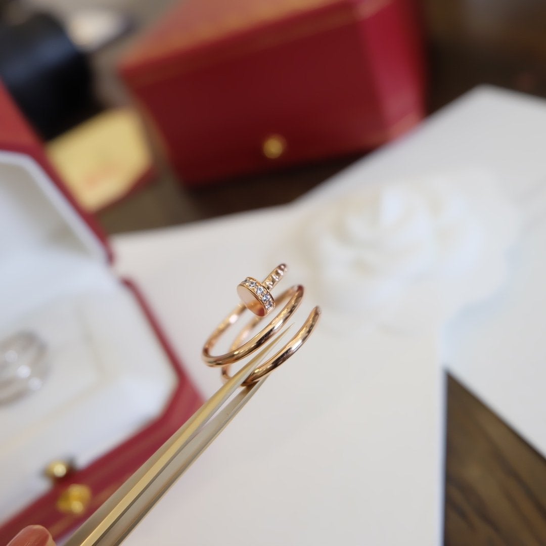 [AURORA]JUSTE RING 1.8MM PINK GOLD DOUBLE ROW