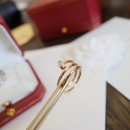 [AURORA]JUSTE RING 1.8MM PINK GOLD DOUBLE ROW