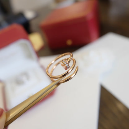 [AURORA]JUSTE RING 1.8MM PINK GOLD DOUBLE ROW