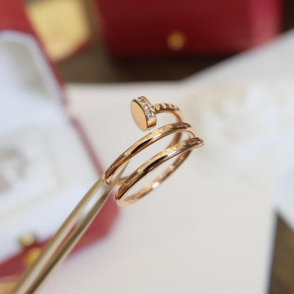 [AURORA]JUSTE RING 1.8MM PINK GOLD DOUBLE ROW