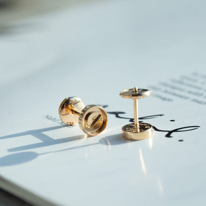 [AURORA]LOVE EARRINGS PINK GOLD 10MM