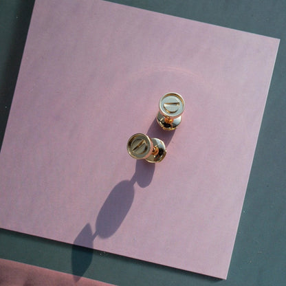 [AURORA]LOVE EARRINGS PINK GOLD 10MM