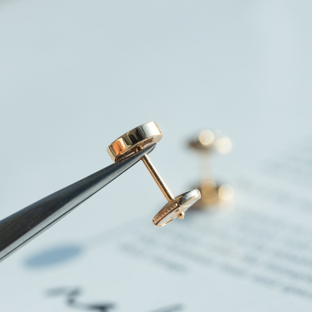 [AURORA]LOVE EARRINGS PINK GOLD 10MM