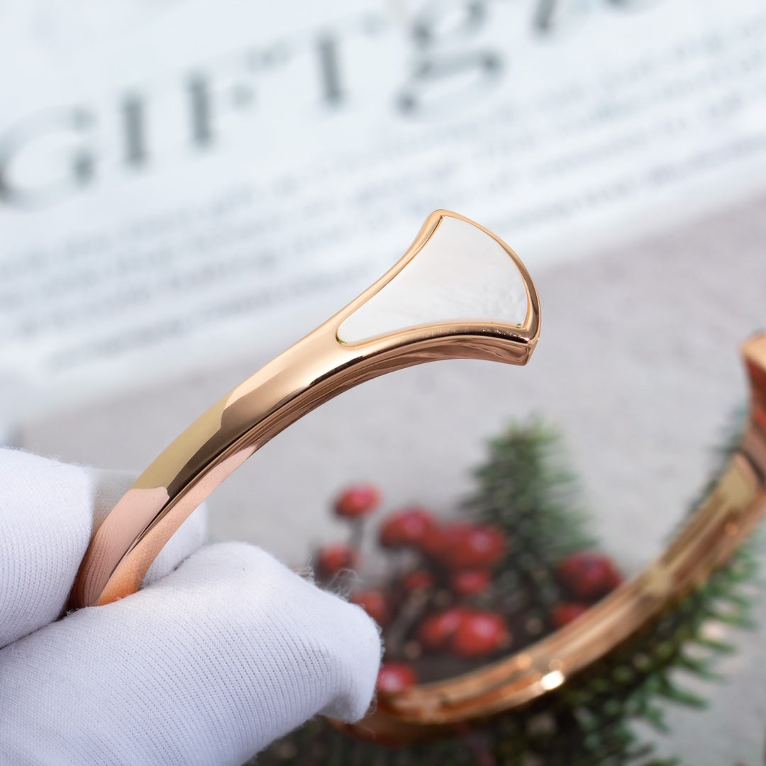 [AURORA]DREAM BRACELET OPEN PINK GOLD MOP DIAMOND