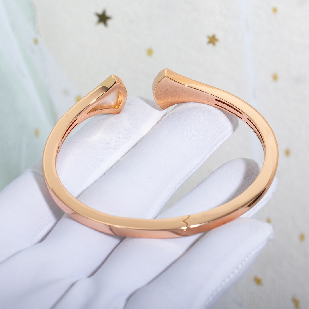 [AURORA]DREAM BRACELET OPEN PINK GOLD MOP DIAMOND