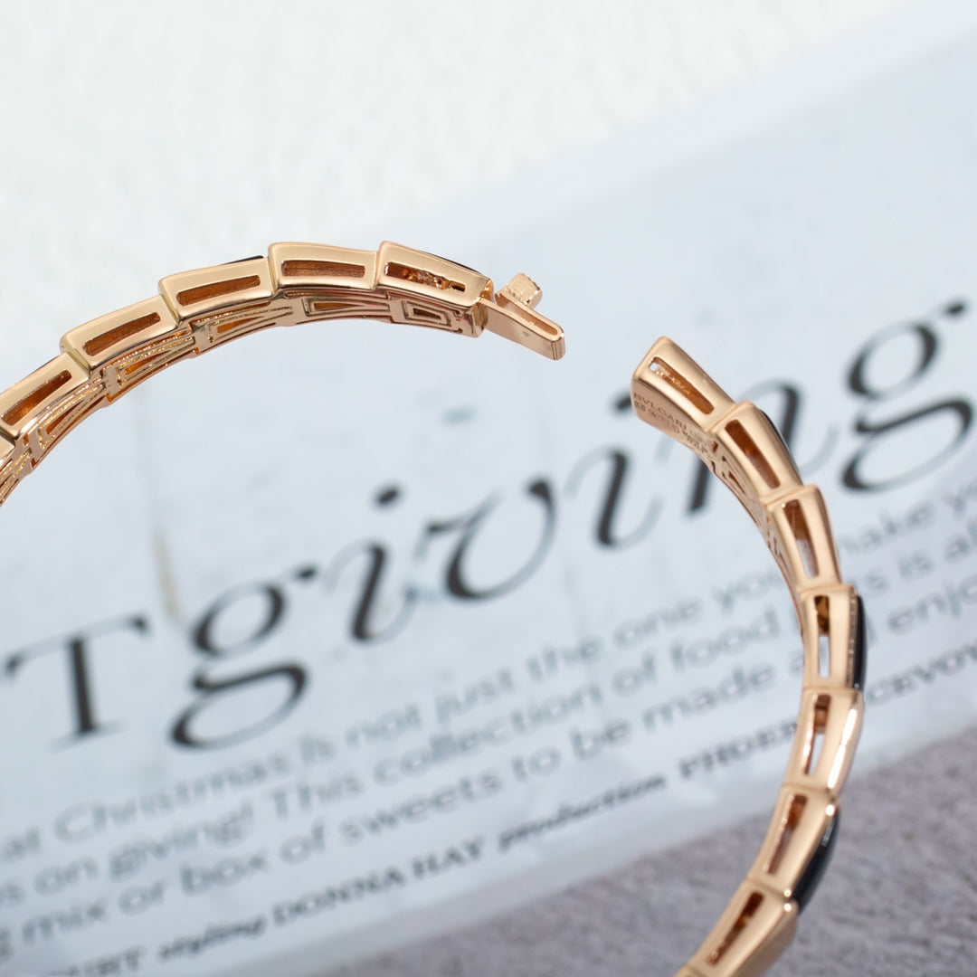 [AURORA]SERPENTI BRACELET PINK GOLD ONYX