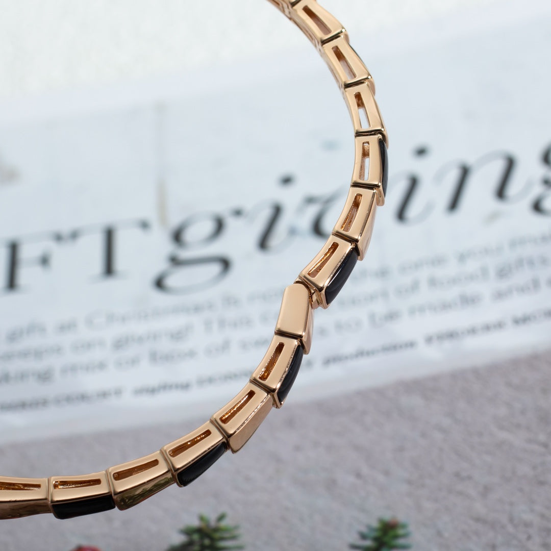 [AURORA]SERPENTI BRACELET PINK GOLD ONYX