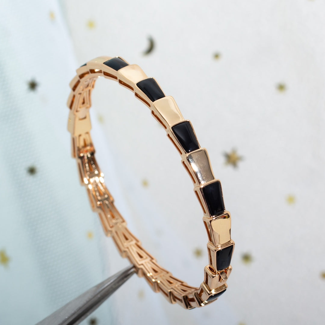 [AURORA]SERPENTI BRACELET PINK GOLD ONYX