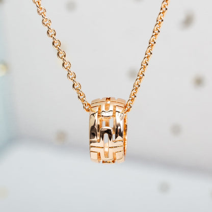 [AURORA]PARENTESI NECKLACE PINK GOLD