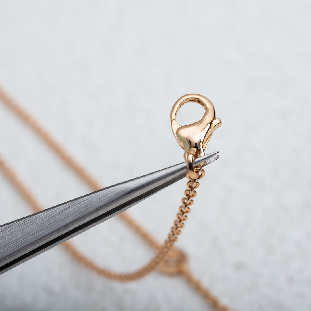 [AURORA]PARENTESI NECKLACE PINK GOLD