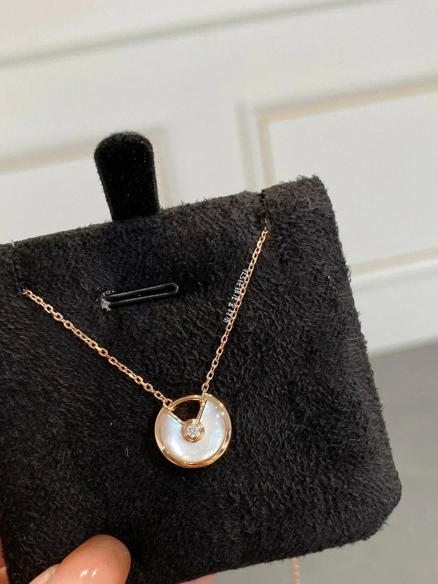[AURORA]AMULETTE ROSE GOLD MOP NECKLACE