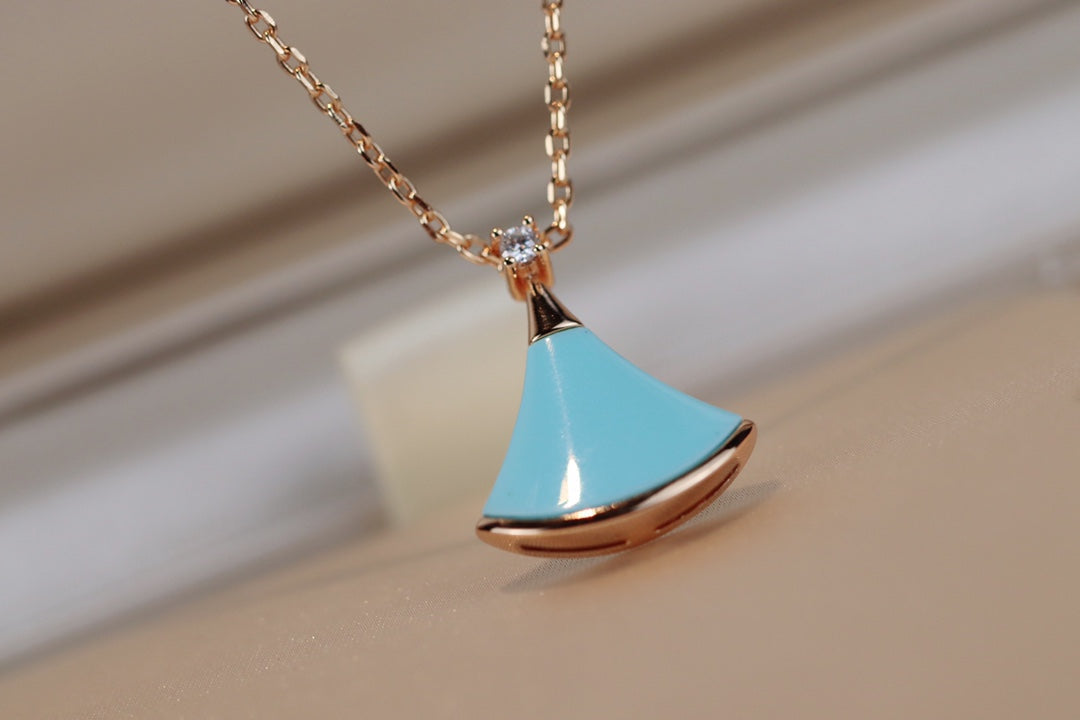 [AURORA]DREAM NECKLACE TURQUOISE PINK GOLD