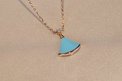 [AURORA]DREAM NECKLACE TURQUOISE PINK GOLD