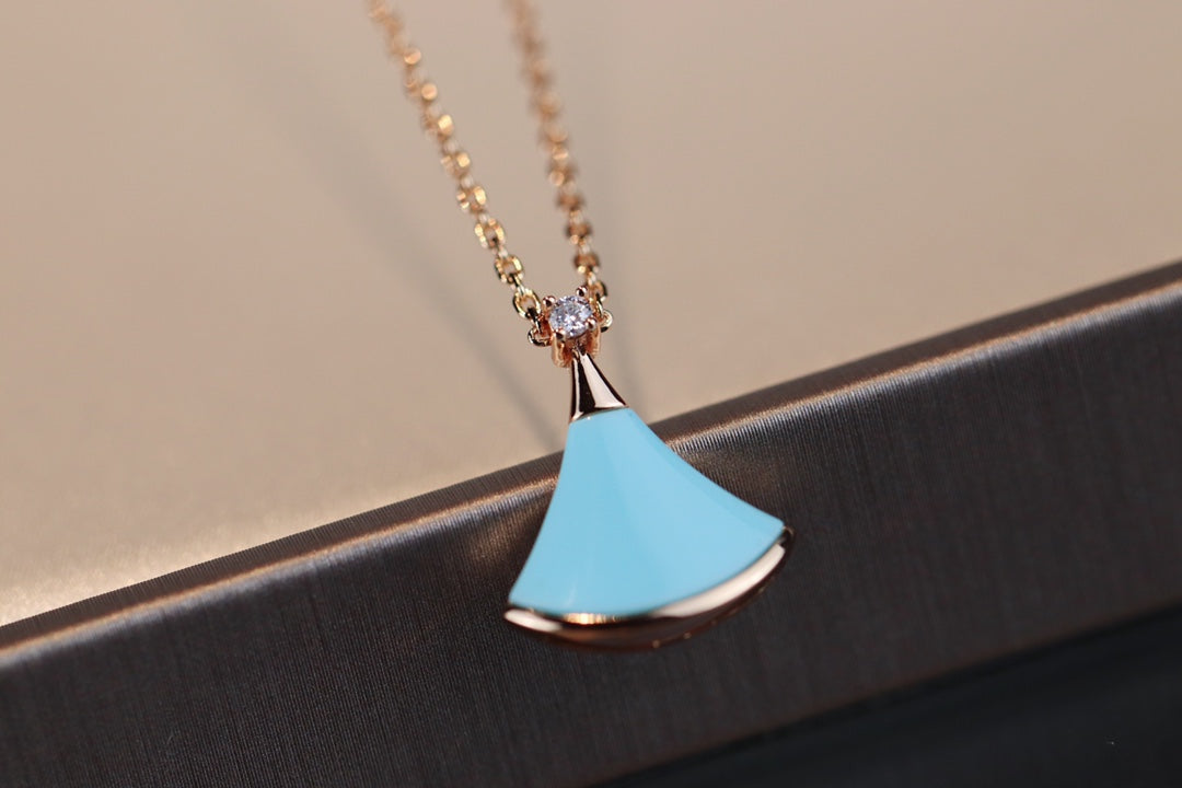 [AURORA]DREAM NECKLACE TURQUOISE PINK GOLD