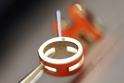 [AURORA]MINI POP H EARRINGS ORANGE