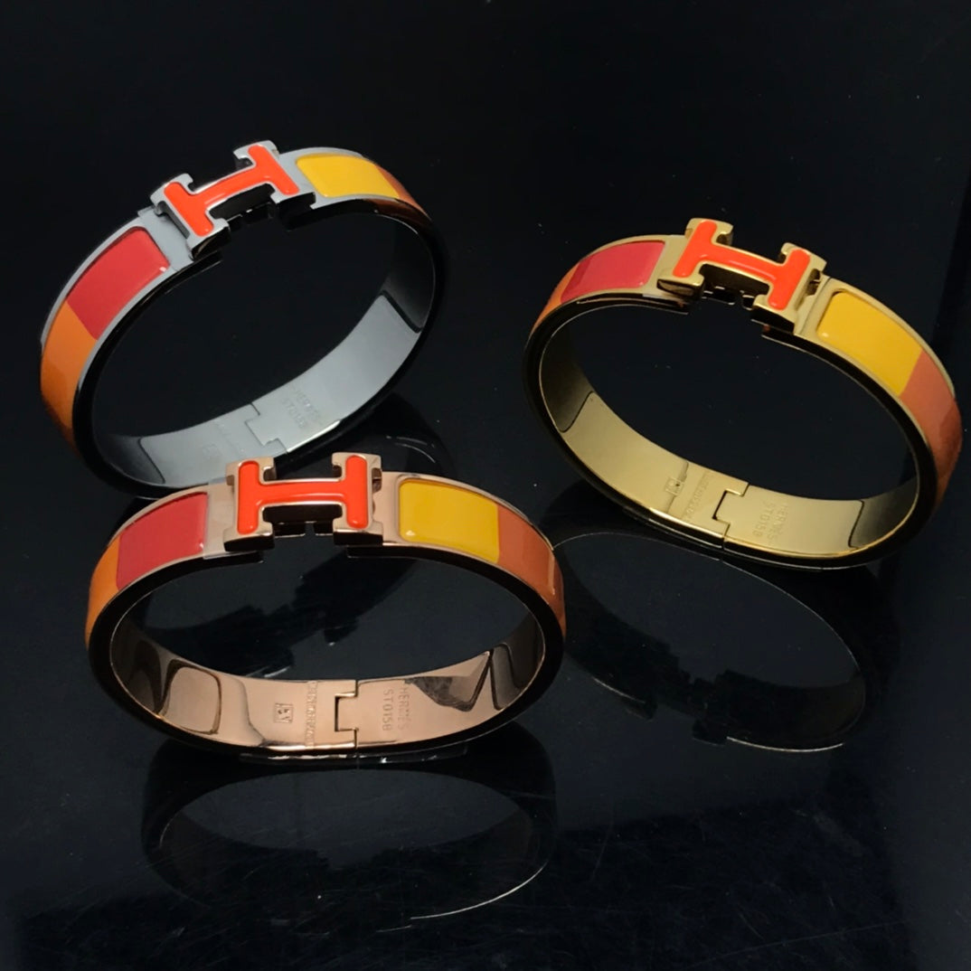 [AURORA]H BRACELET ORANGE RAINBOW CERAMIC