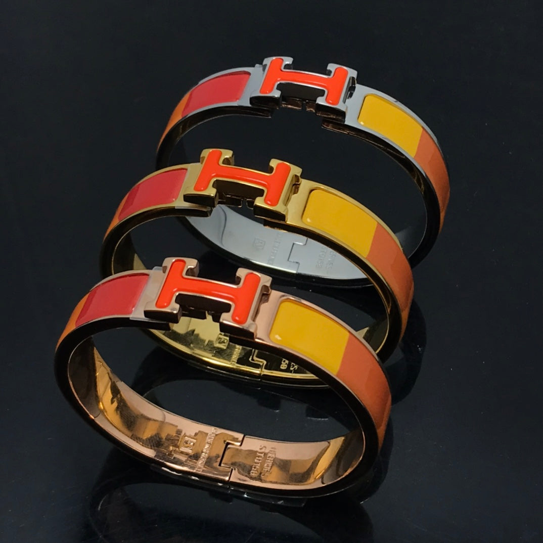 [AURORA]H BRACELET ORANGE RAINBOW CERAMIC