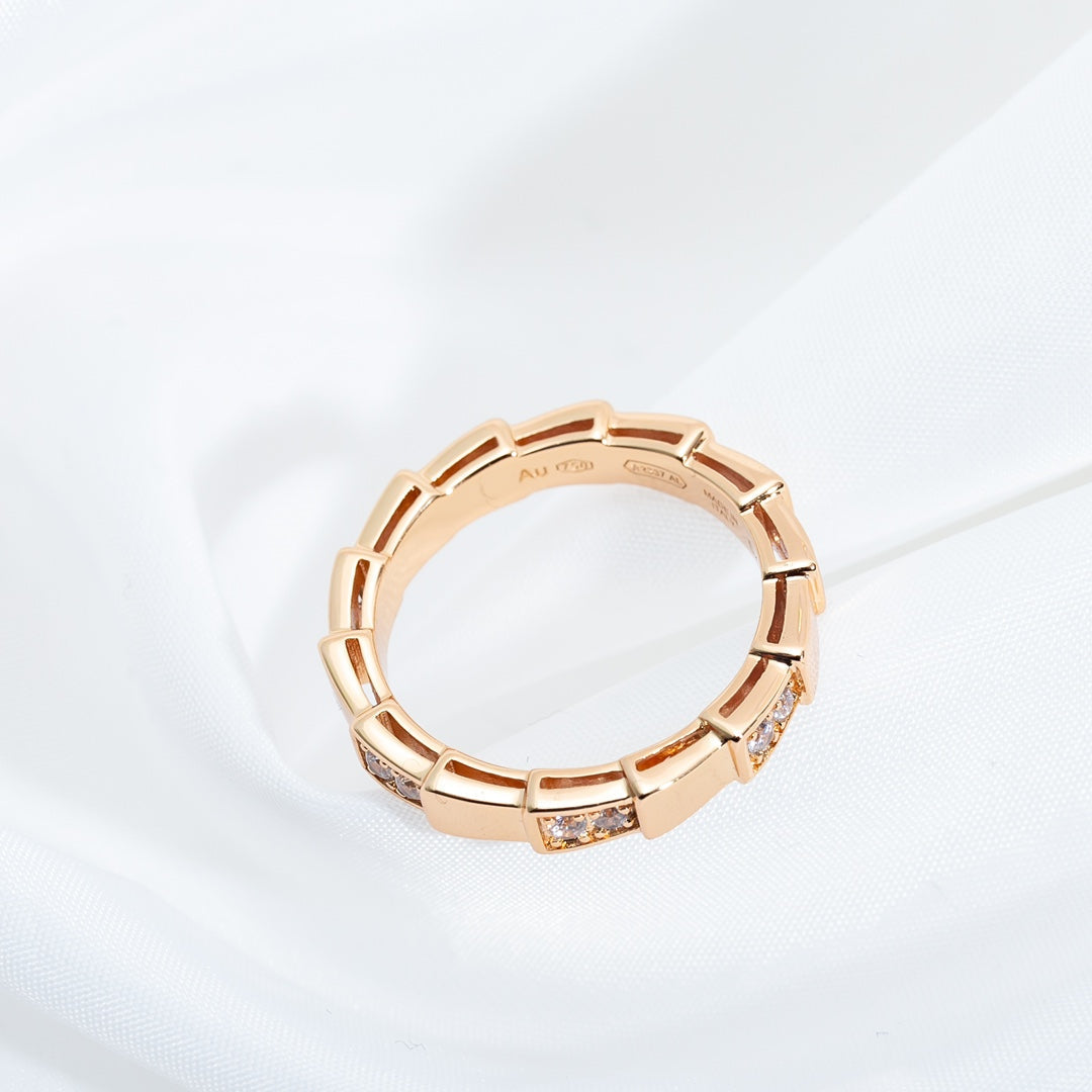 [AURORA]SERPENTI RING PINK GOLD  3MM