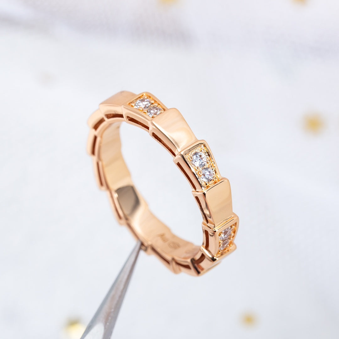 [AURORA]SERPENTI RING PINK GOLD  3MM