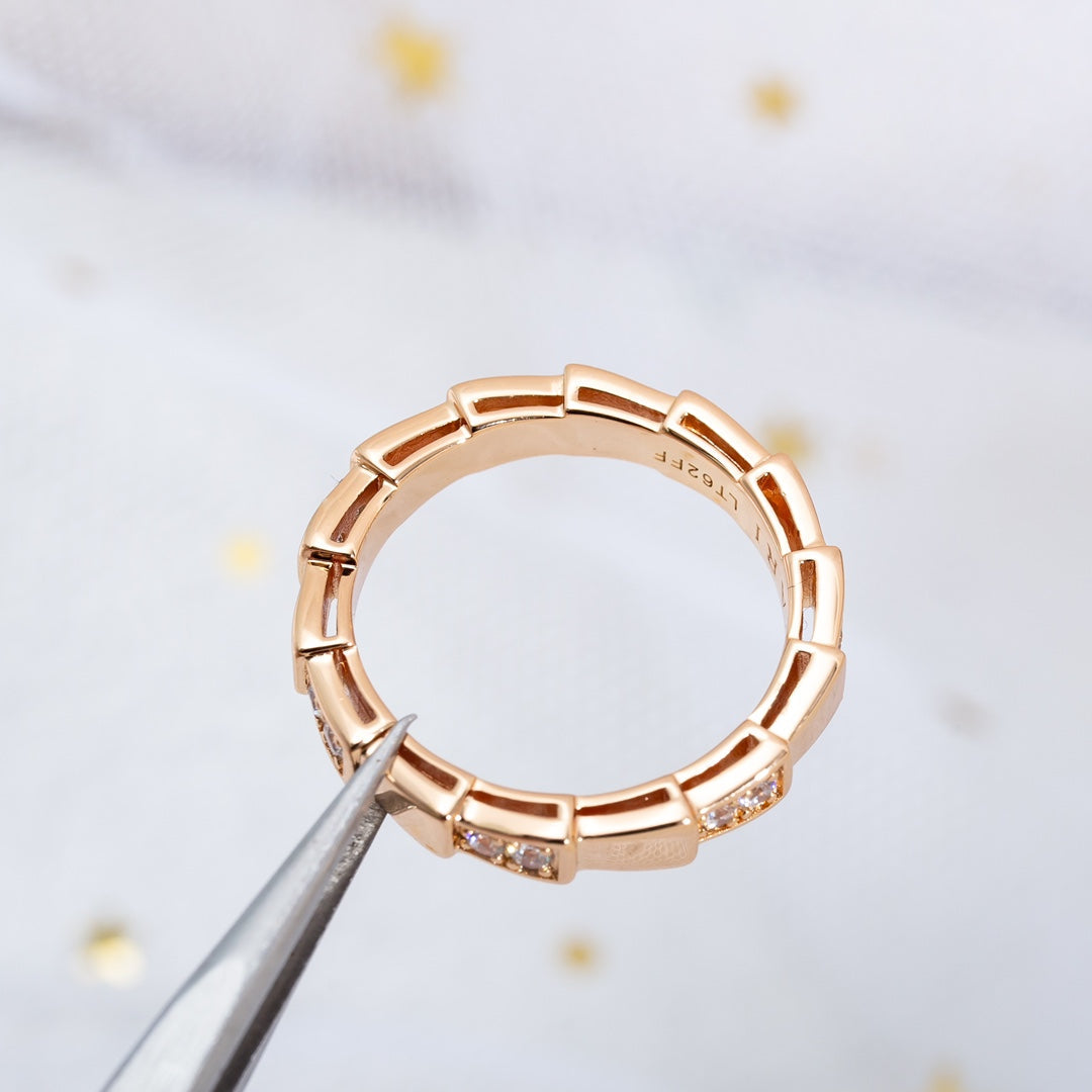 [AURORA]SERPENTI RING PINK GOLD  3MM