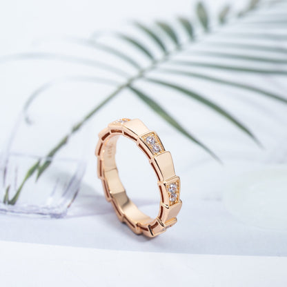 [AURORA]SERPENTI RING PINK GOLD  3MM