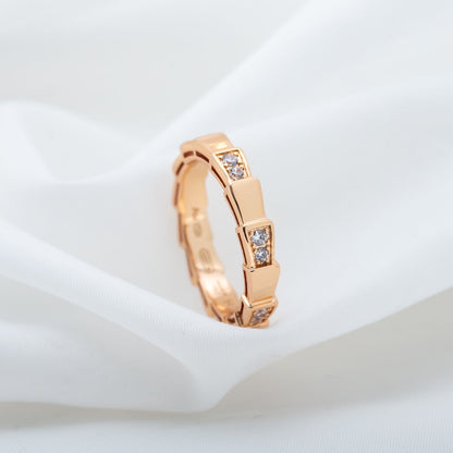 [AURORA]SERPENTI RING PINK GOLD  3MM