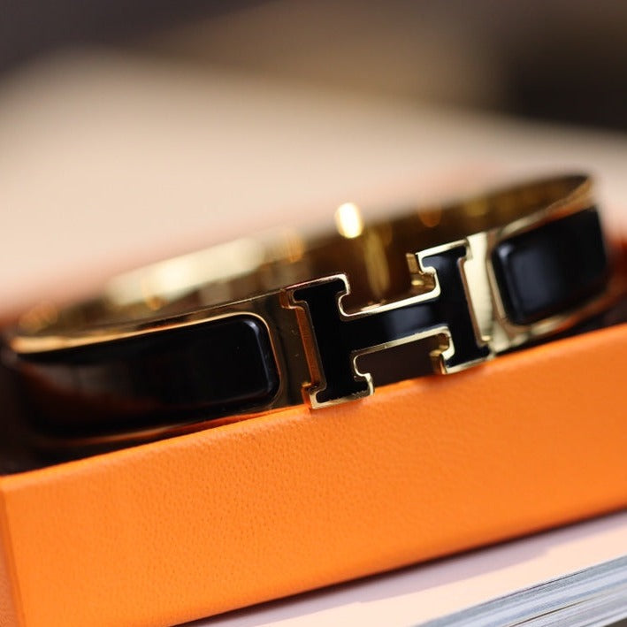 [AURORA]H BRACELET 12MM GOLD