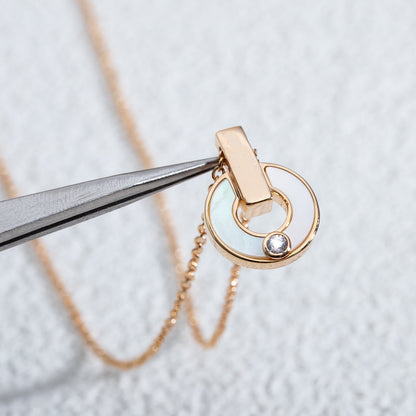 [AURORA]GARI NECKLACE PINK GOLD MOP