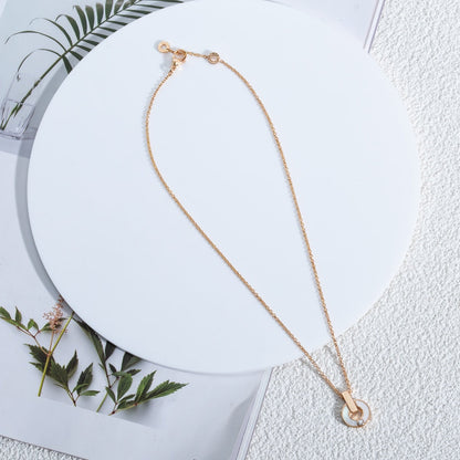 [AURORA]GARI NECKLACE PINK GOLD MOP