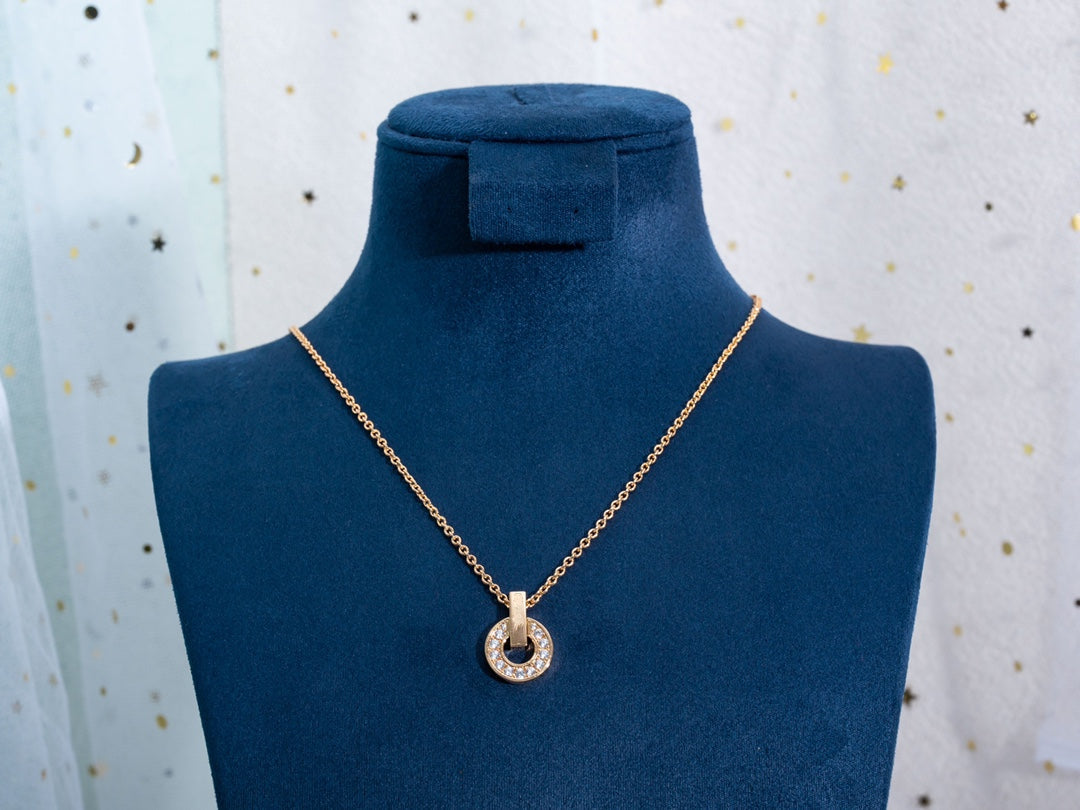 [AURORA]GARI NECKLACE PINK GOLD DIAMOND