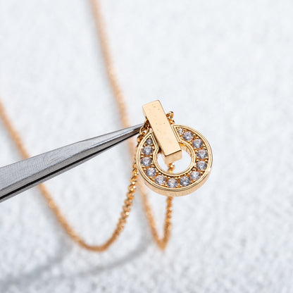 [AURORA]GARI NECKLACE PINK GOLD DIAMOND