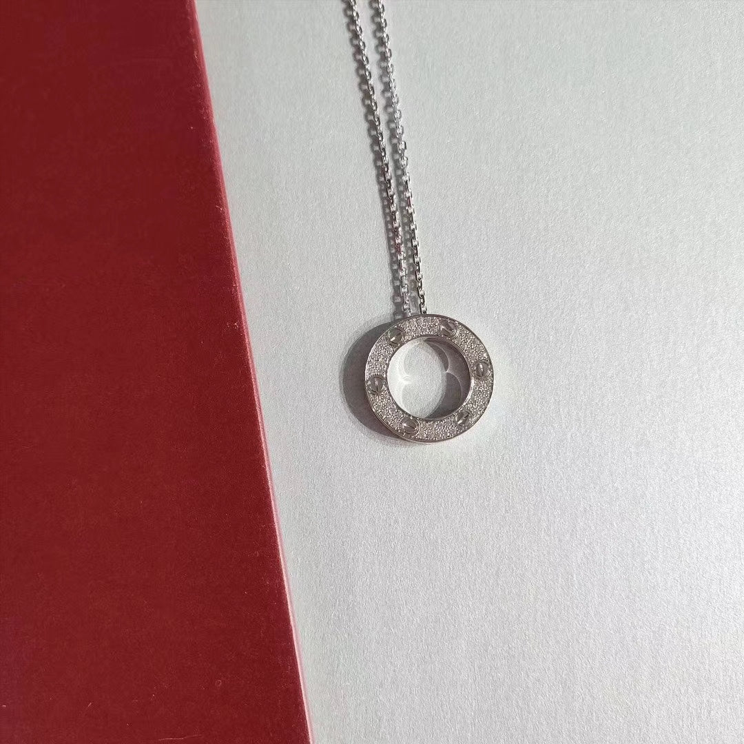 [AURORA]LOVE NECKLACE ADJUSTABLE SILVER