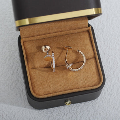 [AURORA]JUSTE EARRINGS 12.75MM PINK GOLD DIAMOND