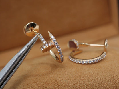 [AURORA]JUSTE EARRINGS 12.75MM PINK GOLD DIAMOND