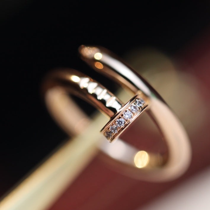 [AURORA]JUSTE RING 2.65MM PINK GOLD DIAMOND