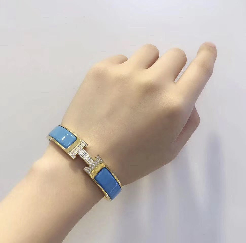 [AURORA]H CLOUD BLUE BRACELET GOLD DIAMOND