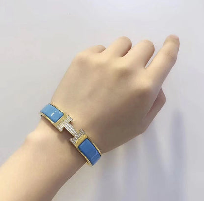 [AURORA]H CLOUD BLUE BRACELET GOLD DIAMOND