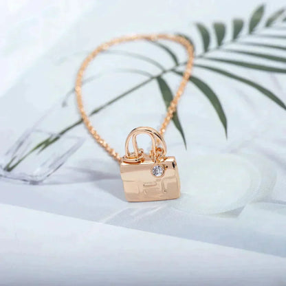 [AURORA]AMULETTE PEDANT ROSE GOLD NECKLACE